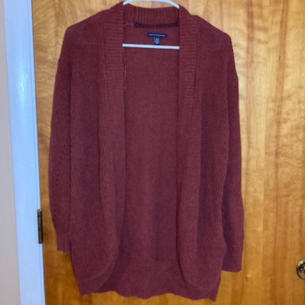 Long Brick Red Cardigan (3 for $12)
